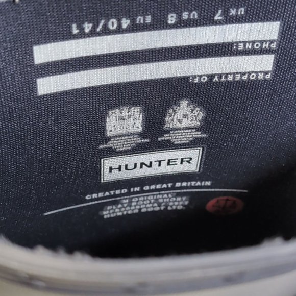 HUNTER Boots Womens 10 ORIGINAL 'PLAY SHORT' Platform Rain Boots SZ - Picture 5 of 9